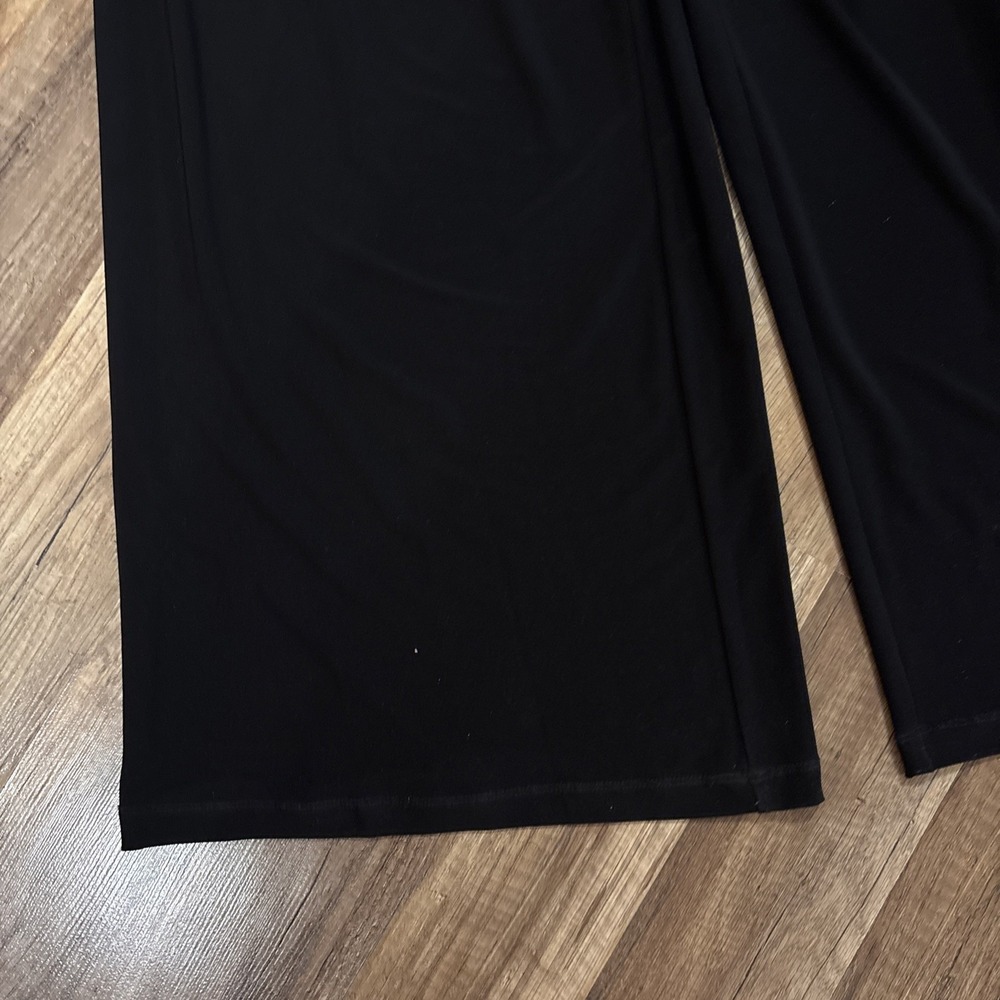 Adrianna Papell Womens Off the Shoulder Scalloped Edge Jumpsuit Black 12 - Picture 6 of 9